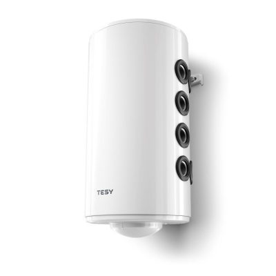 Fűtési - hűtési 50 literes kis kapacitású Tesy puffer tartály hőszivattyús rendszerekhez – zománcozatlan kivitel, fali rögzítéssel, B energiaosztály