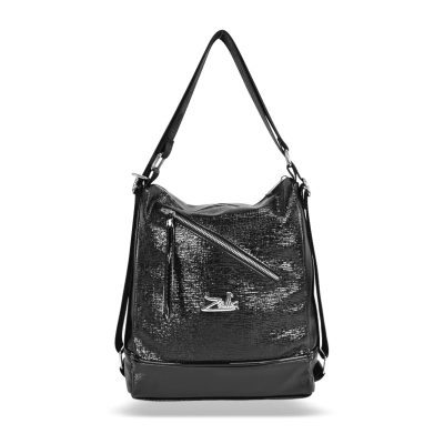 Zellia Női Válltáska/Hátizsáká Alakítható 22211 Fekete - Crystal 2 -