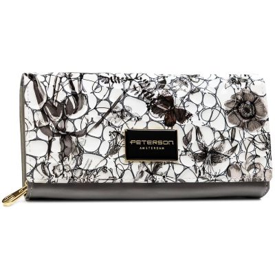 Peterson Női Bőr Pénztárca - Ptn Ph20-Lfl-6905 Black - Fekete