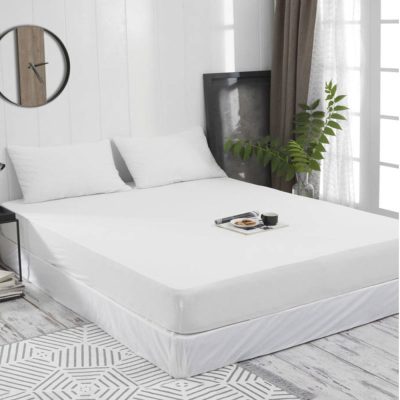 Infiniza Bambuszos Gumis jersey lepedő - fehér - 180x200 cm