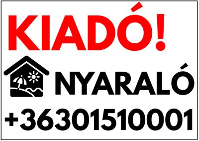 Kiadó nyaraló tábla