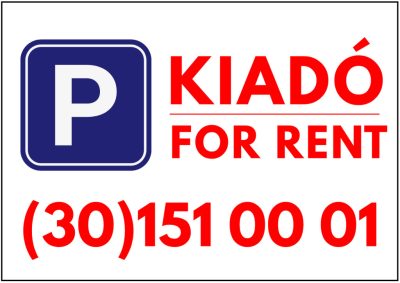 Kiadó parkoló tábla