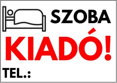 Szoba Kiadó tábla