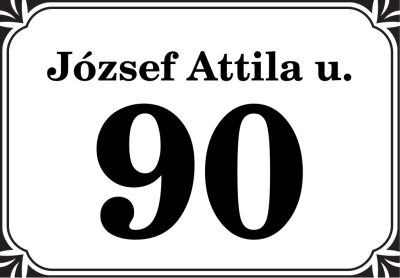 Fekvő házszámtábla 5
