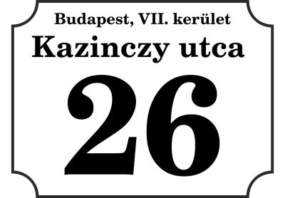 Fekvő házszámtábla 6
