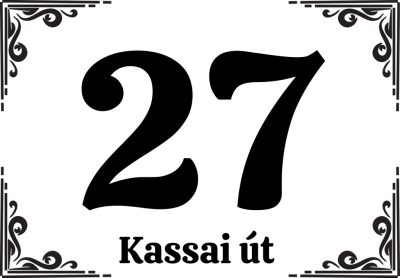 Fekvő házszámtábla 7