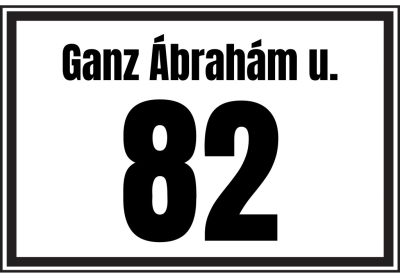 Fekvő házszámtábla 8