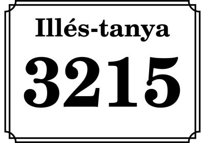 Fekvő házszámtábla 9