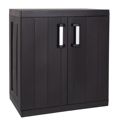 Toomax GARAGE MEGA LOW műanyag szekrény – fekete