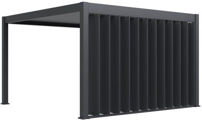 Rojaplast VERTICAL 4 m dönthető árnyékoló fal bioklimatikus pergolához – antracit (RAL 7016)