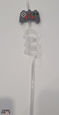 GAMER KONTROLLERES SZÍVÓSZÁL - SZÜRKE