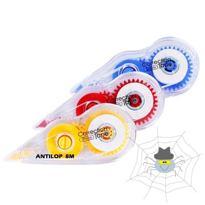 Antilop eldobható hibajavító roller 5 mm x 8 m - áttetsző test vegyes színekben