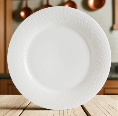 Albus Portedo enyhe krém színű porcelán lapostányér 28 cm - 6 db-os csomag
