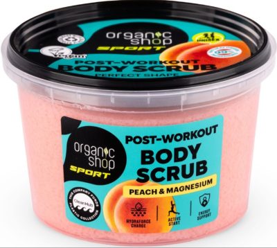 Organic Shop edzés utáni testradír őszibarackkal és magnéziummal, 250 ml