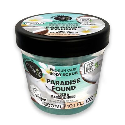 Organic Shop Paradise found! bőrápoló testradír kókusszal és monoival, 300 ml