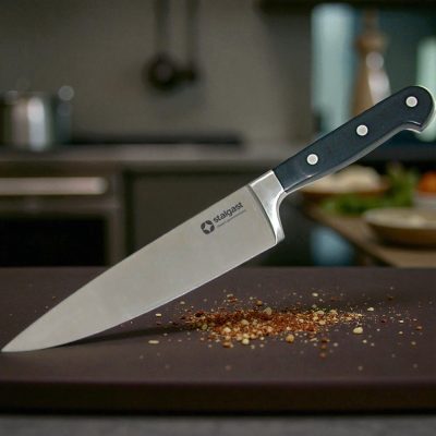 Kovácsolt szakácskés 25 cm penge fekete nyél