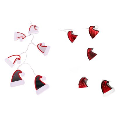 Világító Led füzér Mikulás sapka 102cm