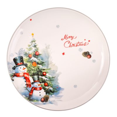 Kerámia kistányér hóemberek 21cm