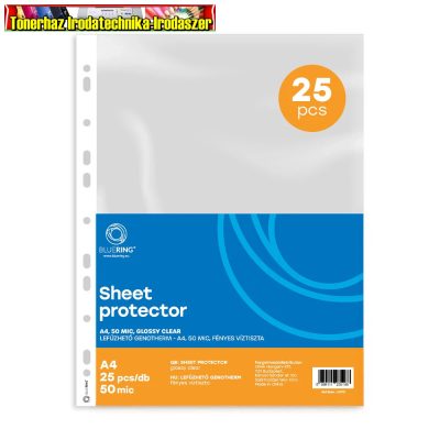 Bluering Genotherm, lefűzhető, A4, 50 mikron, víztiszta felület 25db/cs
