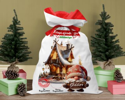 Névre szóló Mikulás Zsák Manós 20x30 cm - saját névvel kérhető