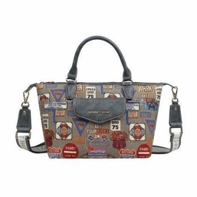 Henney Bear MEDAL PLATE GREY válltáska kézitáska