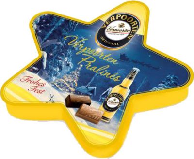 Verpoorten Tojáslikőrrel töltött Tej és Étcsokoládé Karácsonyi Csillag 155g