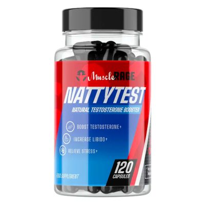 NATTYTEST™ - 4az1ben Brutális Tesztoszteron Fokozó Stack - Fadogia + Cistanche + Tongkat + Ashwagandha - 120 Kapszula - Muscle Rage