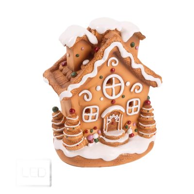 Mézeskalács ház Led-es 12x9x8cm