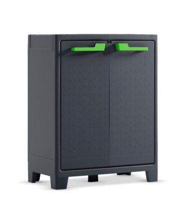 Keter Moby low műanyag szekrény - sötétszürke