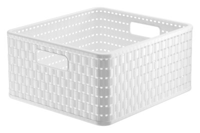 Rotho Country műanyag tároló doboz, 14 L, fehér