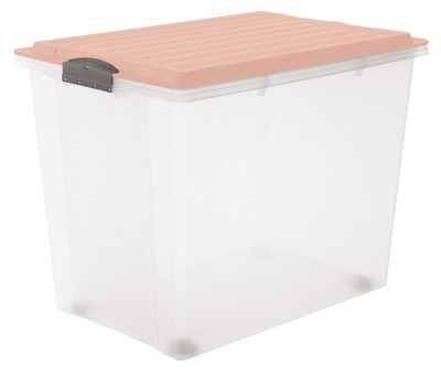 Rotho Compact műanyag tároló doboz, 70L - rózsaszín