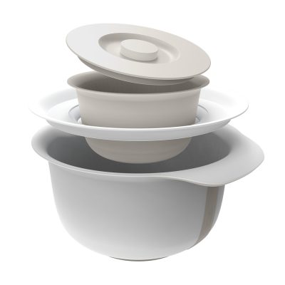 Rotho Fresh baking műanyag edénykészlet - fehér/szürke
