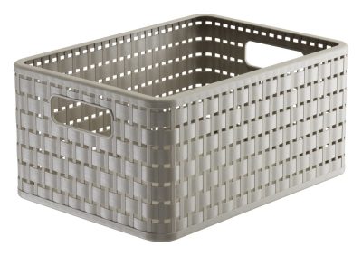 Rotho Country műanyag tároló doboz, 11 L, cappuccino