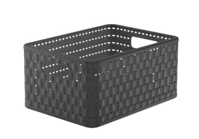 Rotho Country műanyag tároló doboz, 11 L, antracit