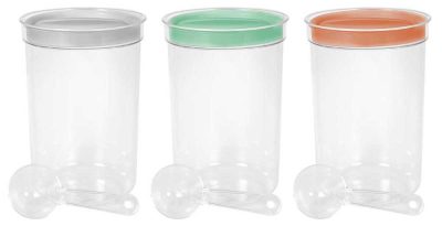 Curver Mix set műanyag élelmiszertároló doboz szett mérőkanállal - 1,7 L