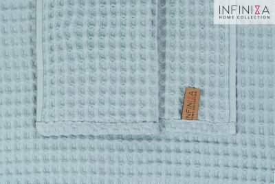 Infiniza Waffle Színes Törölköző Szett - Menta Zöld - 70x140 és 50x100 cm
