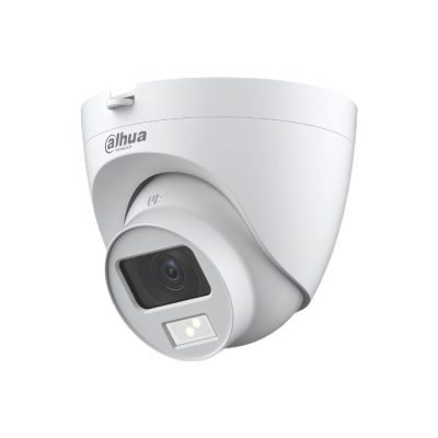 Dahua HAC-HDW1200CLQ-IL-A-0360B-S6 analóg 2MP HD dóm biztonsági kamera, 3.6 mm fix objektív, hibrid fény, beépített mikrofon, kültéri