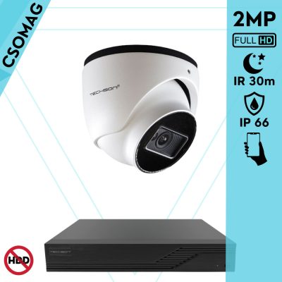 Techson 1 dome kamerás analóg megfigyelőrendszer 2MP HD dóm biztonsági kamera, 2.8 mm fix objektívvel