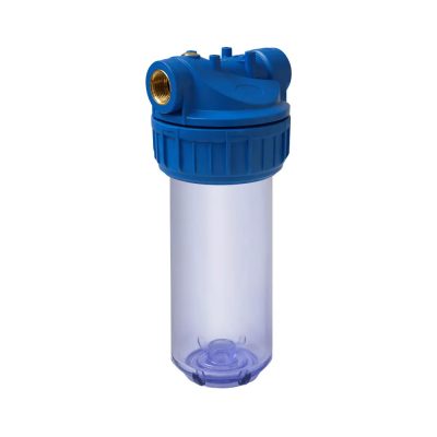 FixTrend 7"-os méretű műanyagházas vízszűrő kék felsőrésszel, 1" menettel