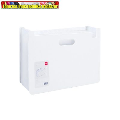 Irattartó asztali DELI Linfini A/4 fekvő harmónikás 13 rekeszes fehér (F604)