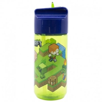 Minecraft Gyerek Szívószálas kulacs 430ML