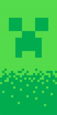 Minecraft Digital Creeper fürdőlepedő, strand törölköző 70x140cm