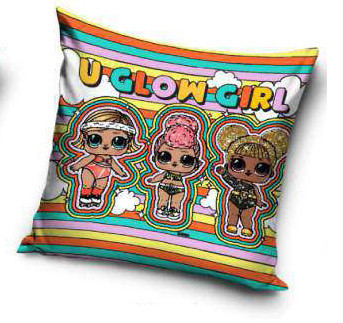 LOL Surprise Glow Girls párnahuzat 40x40 cm
