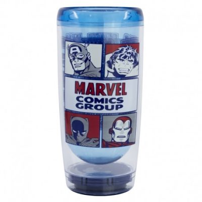 Duplafalú Műanyag Prémium Pohár 705 ML MARVEL AVENGERS (SmartGrip technológiával ellátott)