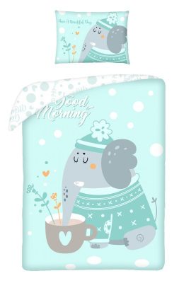 Elefánt Beautiful Day gyerek, ovis ágyneműhuzat 100×135cm, 40×60 cm