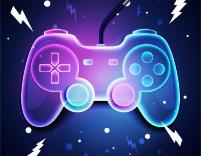 Gamer Neon polár takaró 100x140cm