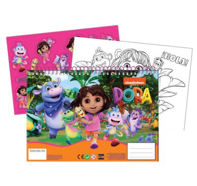 Dóra, a felfedező Jungle A/4 spirál vázlatfüzet 40 lapos matricával