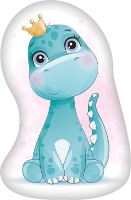 Dinoszaurusz Crown formapárna, díszpárna 40x27 cm