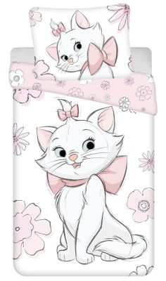 Disney Marie Flowers ágyneműhuzat 140×200cm, 70×90 cm