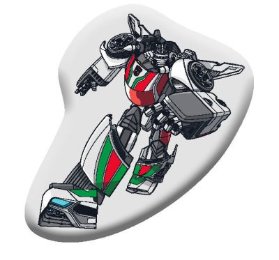 Transformers Autobot formapárna, díszpárna 41x34 cm Velúr